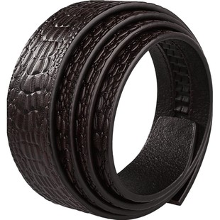 无头皮带不带头自动扣皮带条牛皮裤带带条纯牛皮男士腰带男真皮