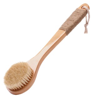 中号猪鬃毛刷沐浴刷洗澡刷干刷经络搓后背刷搓澡SPA清洁刷子 包邮