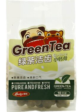蓓格绿茶去异味清新口气磨牙棒