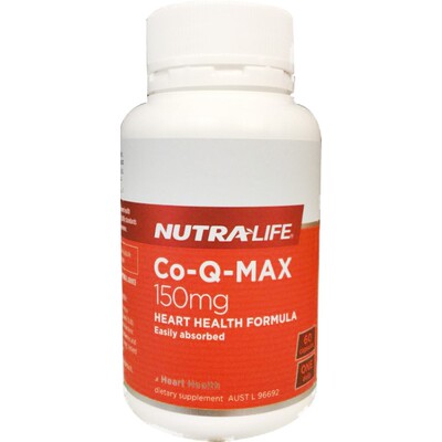 新西兰直邮nutralife纽乐心脏辅酶Co-Q-Max60粒心血管保护60粒