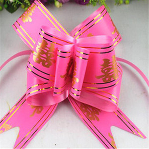 小拉花蝴蝶结 婚车拉花 抽花婚庆手拉花丝带节日礼品彩带婚房装饰