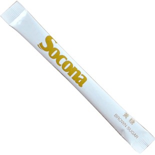Socona特选赤砂糖 咖啡伴侣条糖 金黄糖包红茶调糖5g*100小条包装