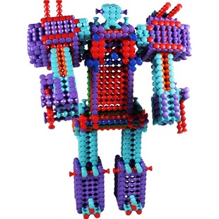 光华竹节棍榫卯积木益智拼装玩具男孩结构机器人汽车儿童生日礼物