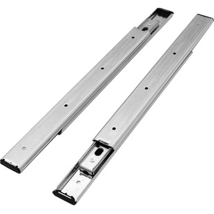 35宽双层叠加3节滑轨抽屉滑动轨道滑道工业电子箱柜载重承重导轨