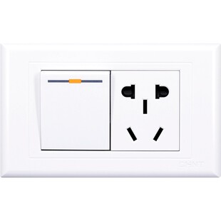 正泰118型开关插座 NEW5G 二位 一开单控 16A三孔空调插座面板