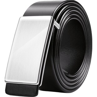 皮带男真皮平滑扣青年头层牛皮裤带男纯牛皮休闲简约本名红腰带