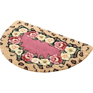 玫瑰花进门入户门厅地垫门垫厨房卧室脚垫卫生间吸水防滑半圆地垫
