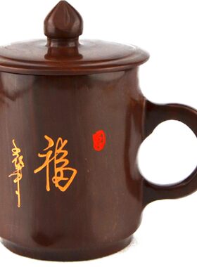 纯手工木鱼石杯子办公