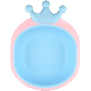 little tiny婴儿脸盆宝宝折叠脸盆新生儿便携卡通加厚小脸盆