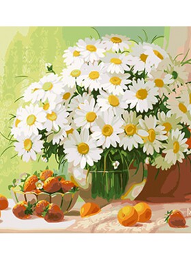 DIYdiy数字油画白玉兰红花杜鹃