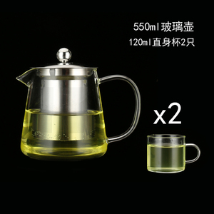防爆裂 耐热玻璃不锈钢过滤花茶壶功夫红茶具泡茶杯冲茶器