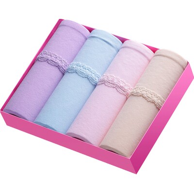 花花公子内裤女士中腰纯色底裤