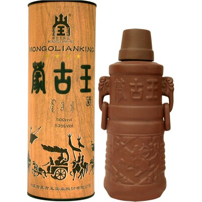 蒙古王53度紫砂单瓶500ml浓香型特产草原白酒特产