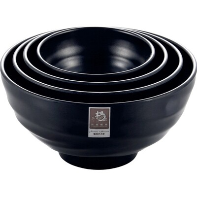 扬格黑色磨砂日式面碗韩式汤碗