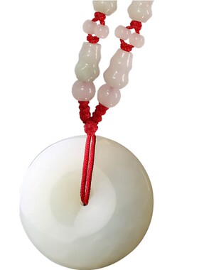 平安扣和田玉吊坠天然玉石玉挂坠