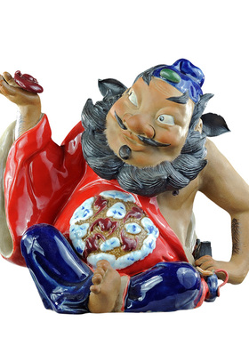 大师中式风家居门钟馗石湾陶瓷