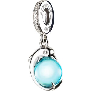 ATHENAIE阿斯娜 夏季海洋海豚925银吊坠子搭手链项链串饰手工材料