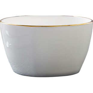 描金边韩式方饭碗景德镇骨瓷4.25-7寸方碗汤碗面碗餐具陶瓷米饭碗