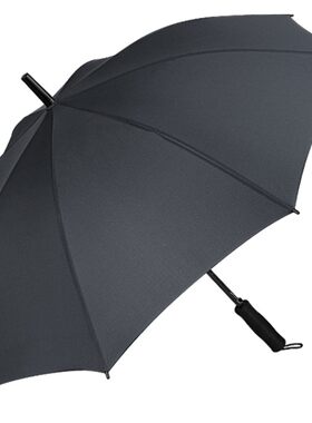 广告伞长柄直柄伞黑色印字广告伞