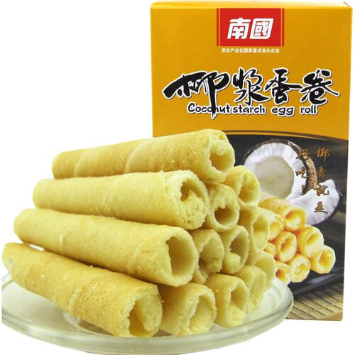【专区68-20】南国椰浆蛋卷180g盒装海南特产椰浆注心酥皮蛋卷