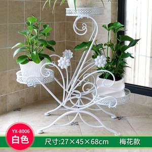 花架置物架阳台室内客厅落地式铁艺花盆架欧式多层绿萝植物盆景架