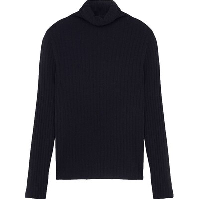 雪莲秋冬高领套头纯色绞花羊绒衫