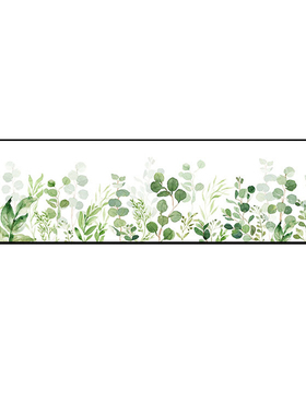 ins北欧风格床头横幅绿植装饰画
