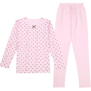 青少年纯全棉毛衫秋衣秋裤套装少女士中大童保暖内衣初中高中学生