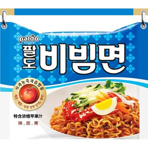 韩国进口方便面姜虎东同款八道苹果醋凉拌面130g*5袋速食泡面冷面