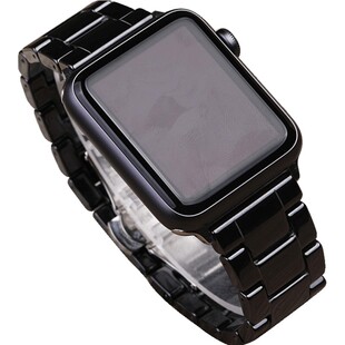 星图适用苹果陶瓷手表带不锈钢金属扣10代iwatch12345678se9运动41/45防40男女38mm42小香风ultra49iPhone46