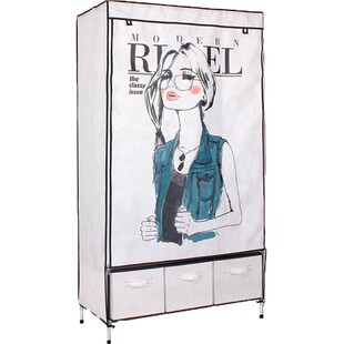 简易衣柜结实耐用钢管现代简约布艺衣柜出租房家用卧室收纳厨加厚