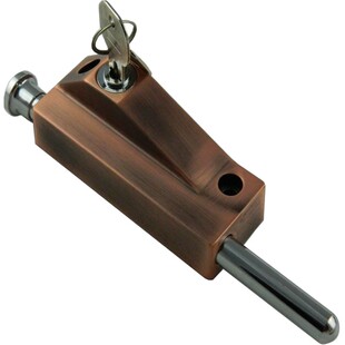 卡尔丹尼自动旋转门卫生间木门明装弹簧插销锁地插销地插锁带钥匙