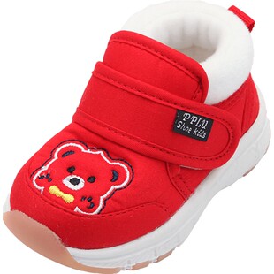宝宝鞋子男0-1岁婴儿软底春秋防滑透气加绒棉童鞋1-3岁学步鞋女冬