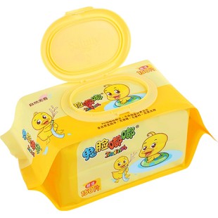 Samily鬼脸嘟嘟系列婴儿卫生去菌湿纸巾 带盖大包 150抽/包*3包装