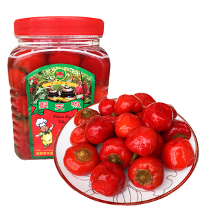 圆泡椒灯笼椒1500g 泡椒红圆灯笼椒珠子椒灯笼泡椒椒泡海椒圆椒