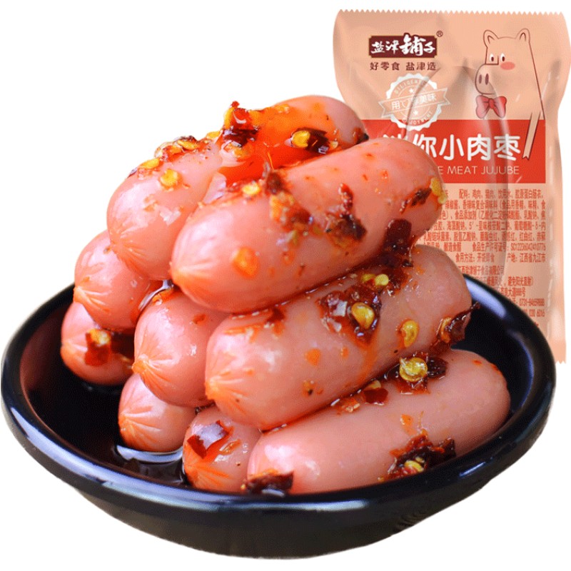 盐津铺子迷你四粒肠休闲烤肠小香肠