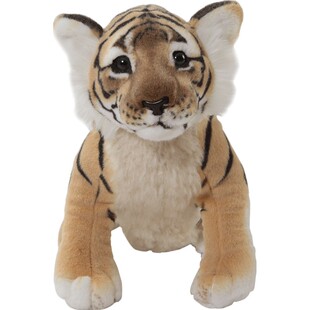 仿真老虎毛绒玩具虎公仔布娃娃生日礼物小老虎玩偶抱枕金钱豹狮子