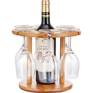 楠竹竹木红酒架摆件红酒架红酒杯架酒杯架高脚杯架倒挂家用酒架