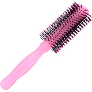 荧光塑料卷发梳吹头发圆筒家用短发造型美发滚梳内扣卷梳子女学生