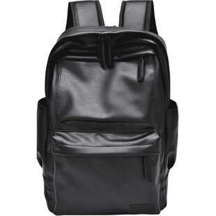 男双肩包韩版休闲潮流旅行电脑背包pu皮个性时尚大容量中学生书包