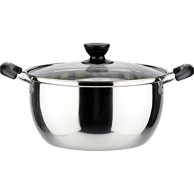 加厚不锈钢汤锅小火锅煲汤锅具家用煮粥不粘锅奶锅燃气电磁炉通用