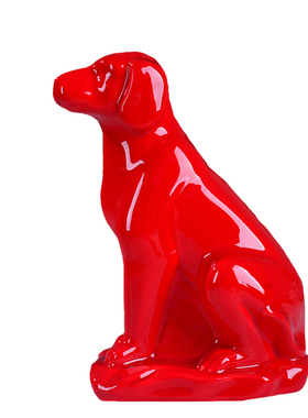 红色陶瓷十二生肖吉祥招财装饰品