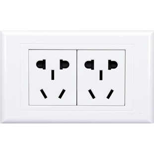 正泰开关插座NEW5G 118型二位小五孔暗装插座开关面板 10孔