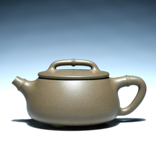 260CC禅竹石瓢壶 宜兴紫砂壶茶具茶壶名家吴竹霞纯手工原矿砂皮青