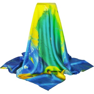 杭州天荷丝绸真丝丝巾女百搭100%桑蚕丝缎面真丝大方巾围巾礼品