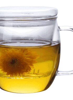 套装韩版男女士带过滤泡花玻璃杯