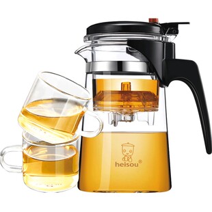 飘逸杯泡茶壶耐热高温玻璃沏茶杯过滤内胆冲茶器家用茶具套装茶壶