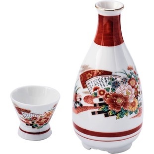 [可可屋]日本进口美浓烧陶瓷日式清酒壶酒杯白酒壶烧酒杯烈酒杯