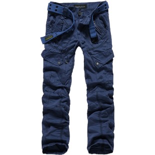 欧美潮多袋工装裤男裤长裤子宽松军裤户外运动街舞裤登山裤休闲裤