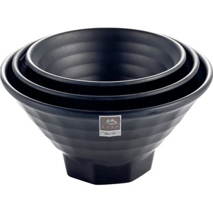 扬格大碗汤碗面碗自助火锅餐具面碗创意炒饭碗日式黑色磨砂仿瓷